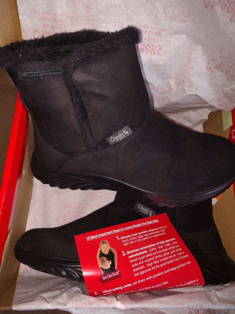 Tony Little Cheeks Fit Body Sport Boots Women’s Size 8.5W Black New in Box